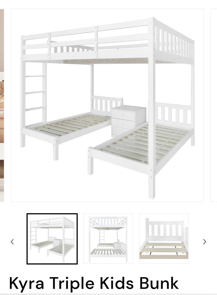 Kids' Triple Bunk Bed Set