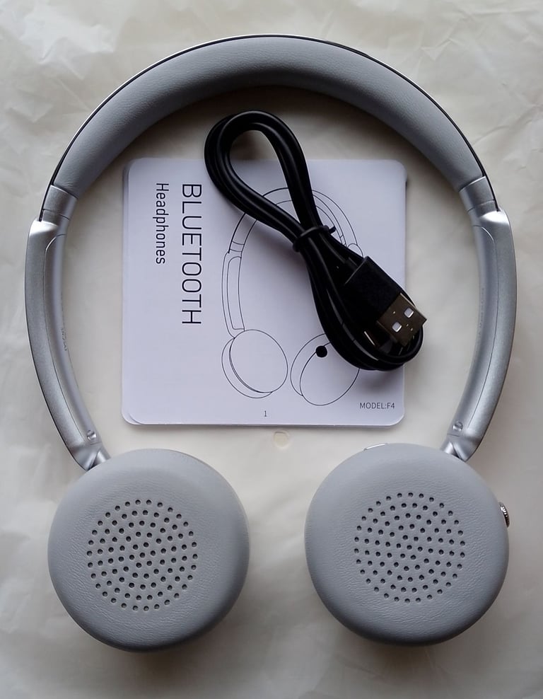 NEW Headphones - Wireless Over Ear, Bluetooth, Retro Style Audio Headset, 80hrs Play, Light & Soft