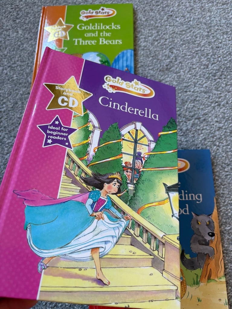 3 x Gold Stars books with CD 💿 