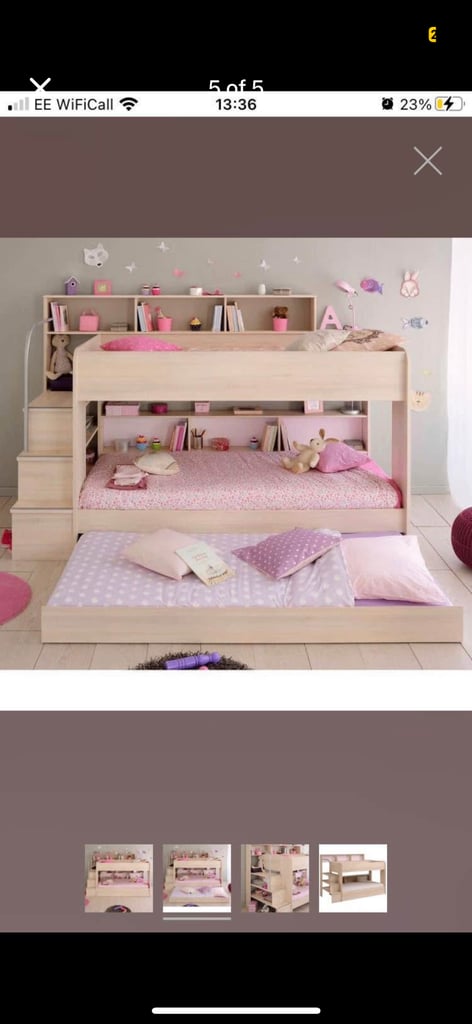 image for Triple bunk bed with mattresses 