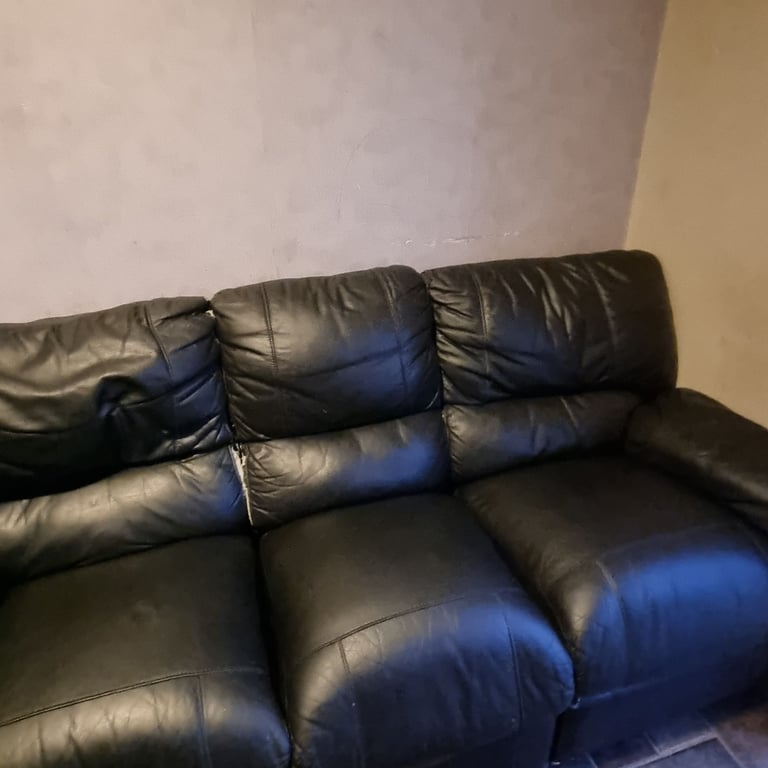 Recliner leather sofa