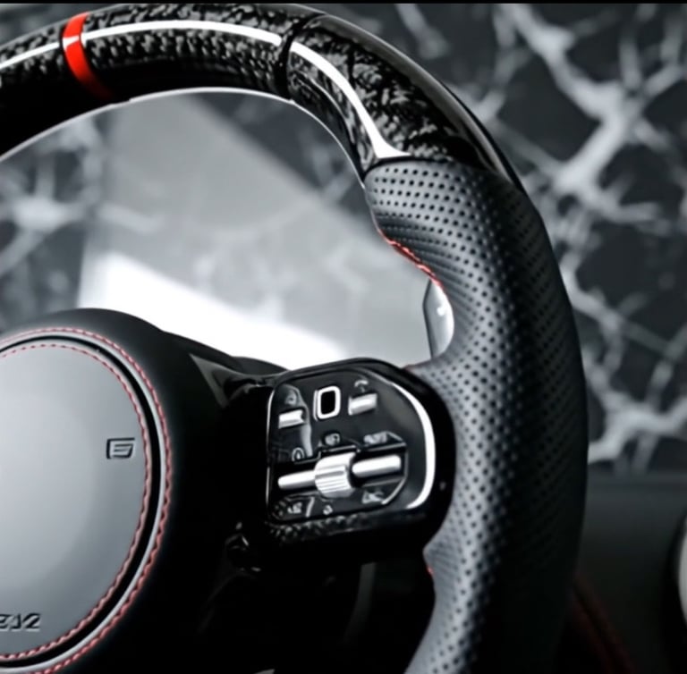 Snowzone by Montaro co - custom forged carbon steering wheel for Mercedes