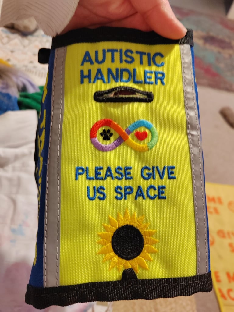 Autism assistance dog custom made vest xs 