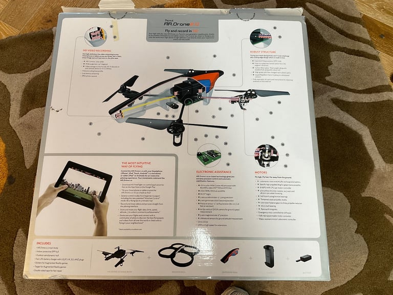 Drone Parrot Drone 2.0, HD video recording. Never been used
