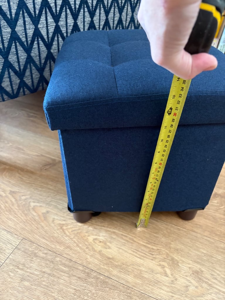 Cute navy ottoman/ footstool