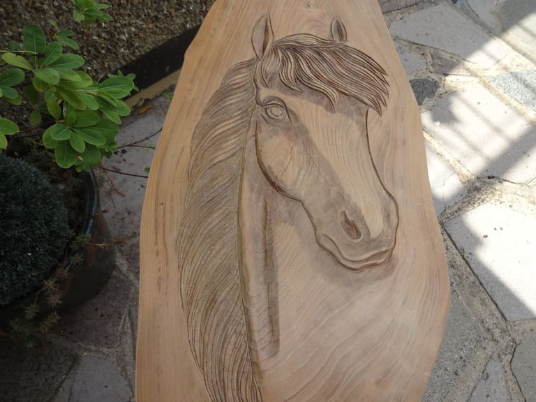 LIVE EDGE TABLE ~ CAST IRON PEDESTAL BASE WITH SLAB OF OAK TOP ~