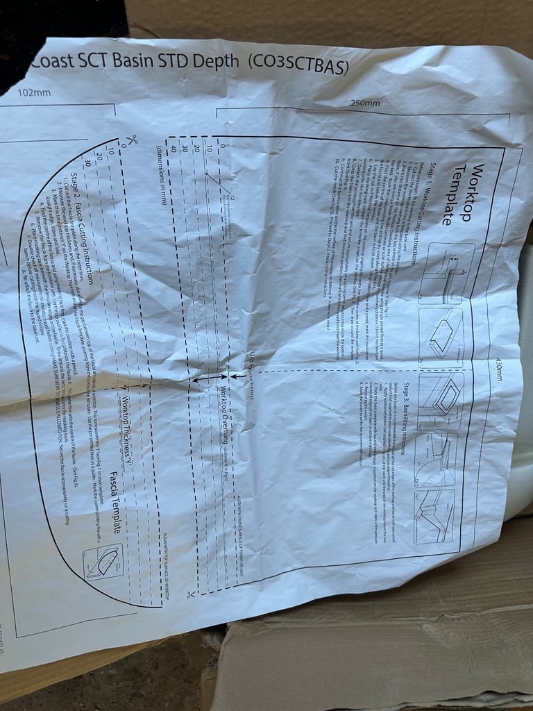 Bathroom sink basin 430mm wide