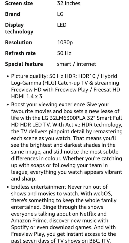 LG 32" TV