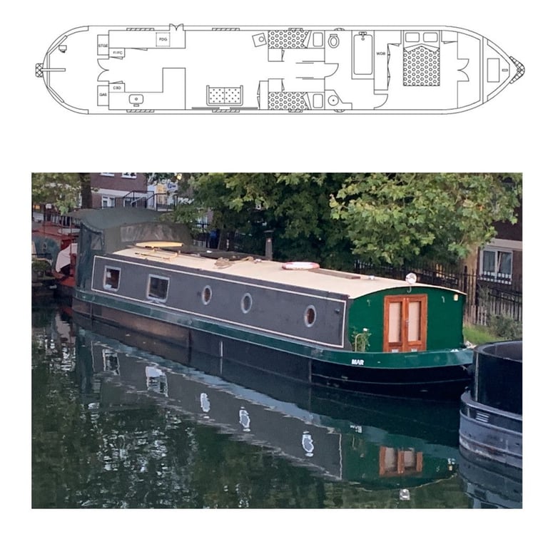 Canal Boat 55ft x 10ft Widebeam by Collingwood Boat Builders (2012) 4-6 berths