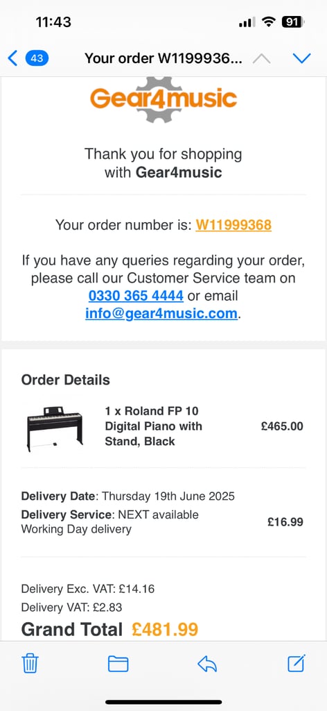 Roland digital piano for sale 