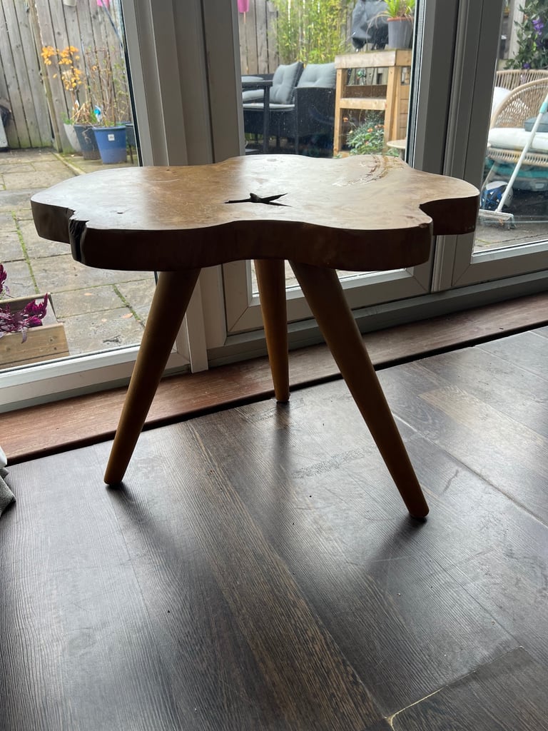 Solid wood side table 
