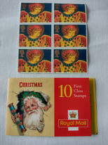 1990s Unused! Christmas Postage Stamps. A Book of 10 & a Sheet of 6!! 