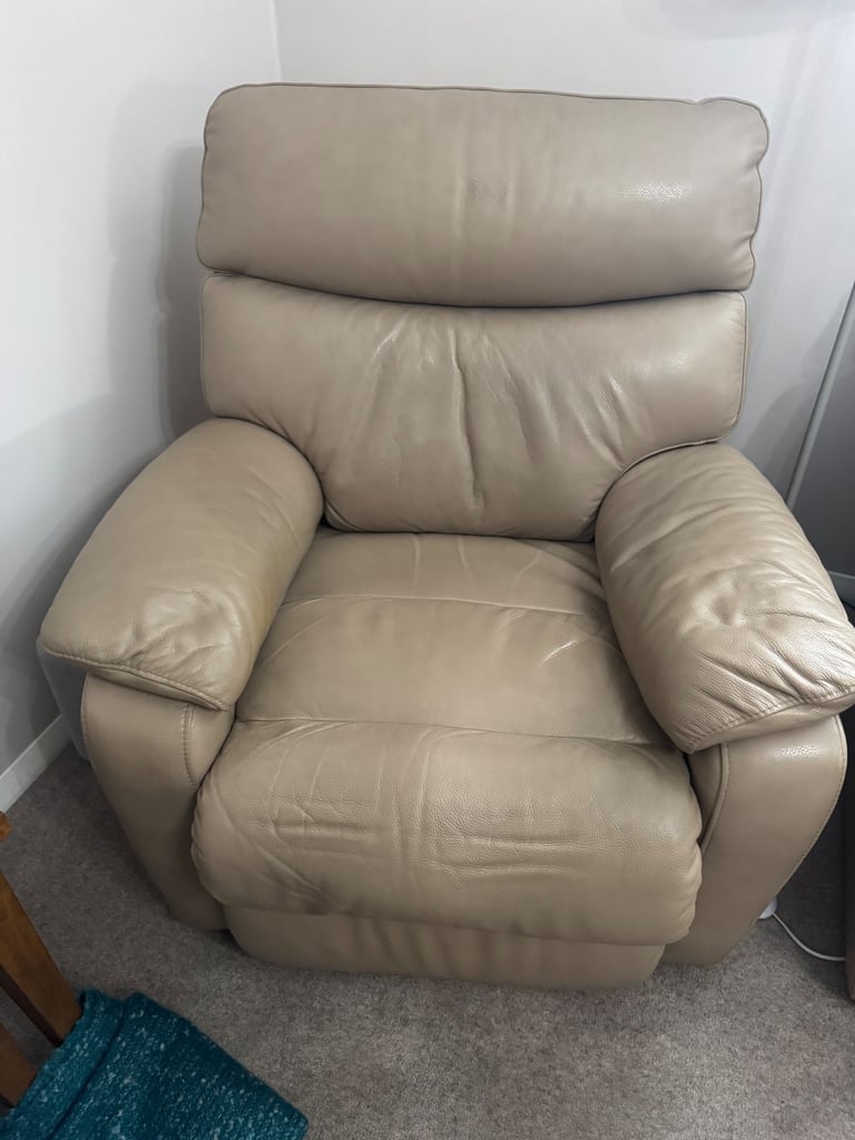 image for Real Leather Three Piece Suite