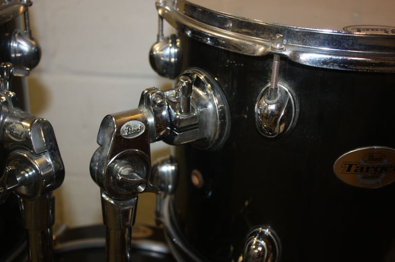 Pearl Target Series Black 5 Piece Refurbished Rock Drum Kit ~ 22in Bass + All Hardware ~ £350 ono