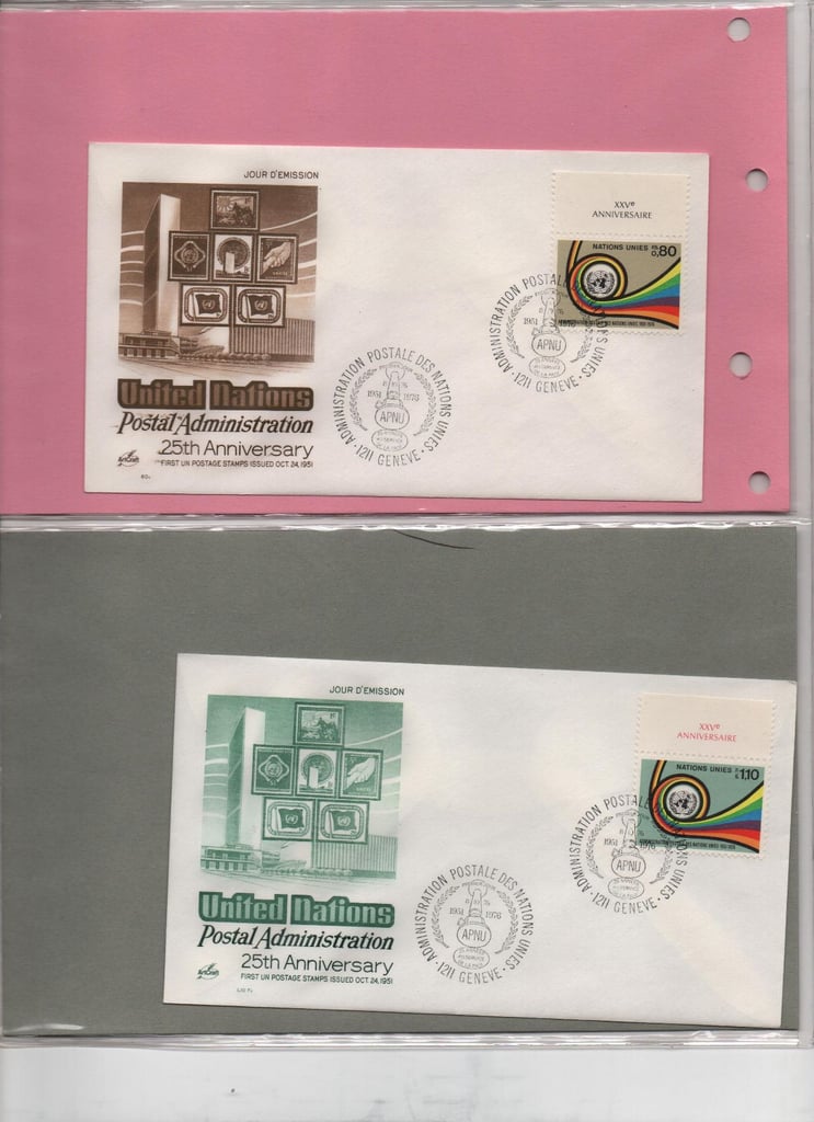 23 United Nations first day covers