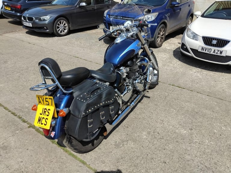 2007 57 TRIUMPH BONNEVILLE AMERICA 865 BLUE CLASSIC CUSTOM CRUISER PANNIERS