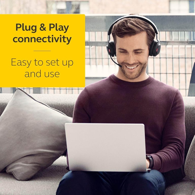 Brand new, in box: Jabra Evolve2 65 MS Stereo USB-C with Charging Stand – Black (Hillhead area)