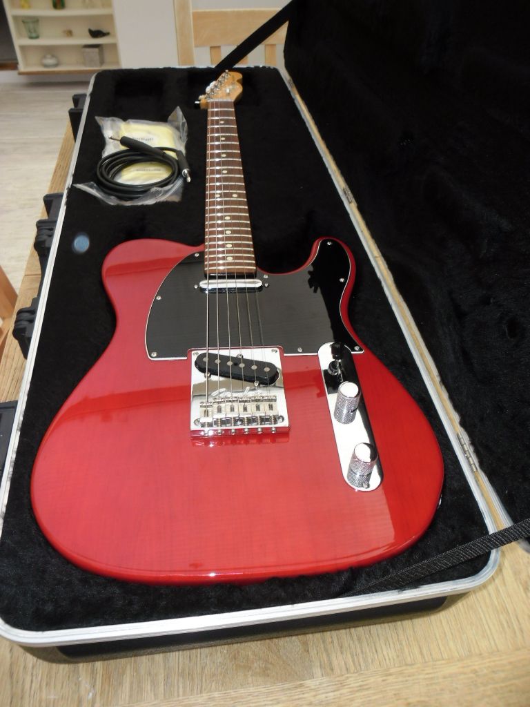 image for 2011 usa Fender Standard Telecaster Crimson Red Transparent