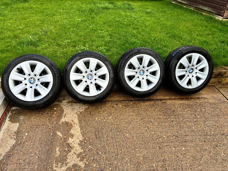 image for Bmw E90 E91 genuine steel rims 7Jx16EH2 Pirelli Sottozero 205/55/R16