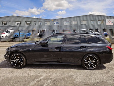 2021 21 BMW 3 SERIES 318d MHT M Sport 5dr Step Auto Black Damaged Salvage