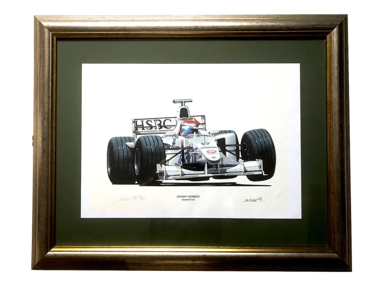 image for Four Beautifully Framed F1 Prints Limited and numbered edition, signed by the artist K.W.Davis.