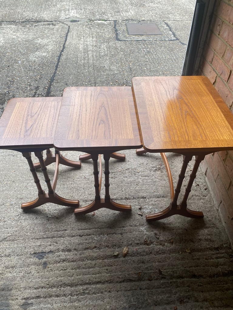 Vintage Nathan Nest Of 3 Tables –Mid Century Modern Retro