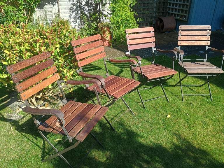image for Garden chairs. Set of 4 folding (used)