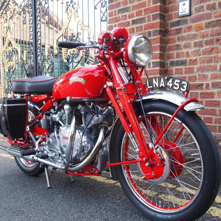 1950 Vincent Rapide Classic Vintage In Chinese Red, Buff Logbook, Correct No's