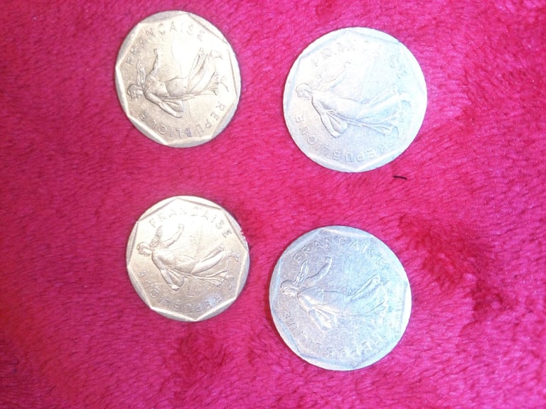 4 Rare France 1979 to 1982 coins 