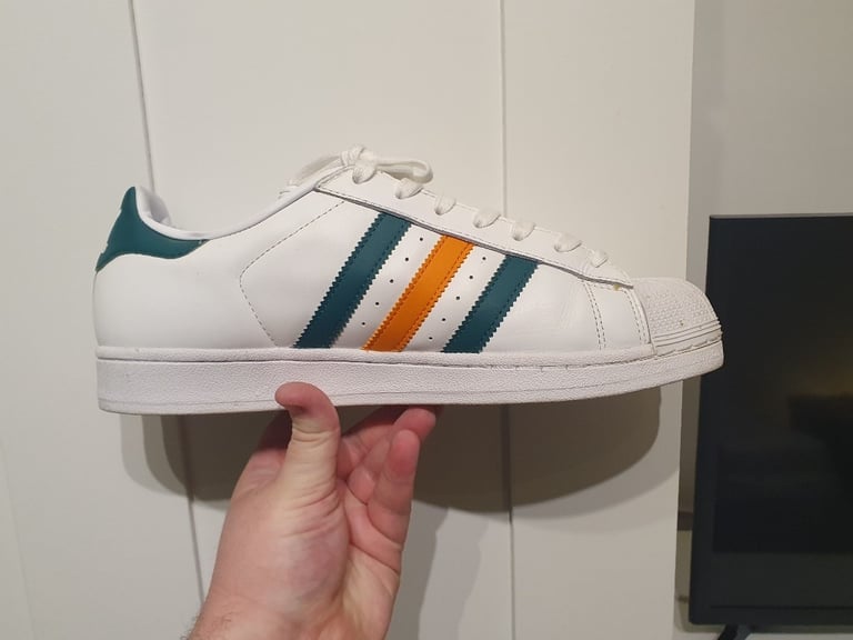 Adidas Superstar Trainers - UK mens size 9 - green white and orange | in  Southside, Glasgow | Gumtree
