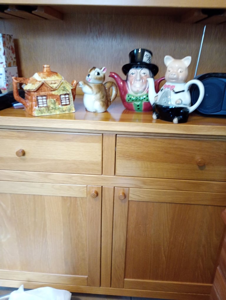 Ceramic character teapots x 4