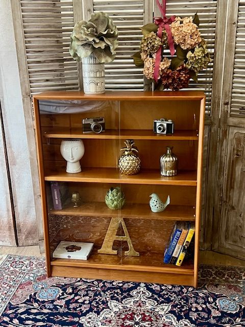  Mid Century glazed bookcase unit  – local delivery 