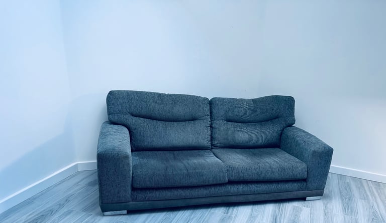 SCS luxury 2 seater large fabric with suede sofa 