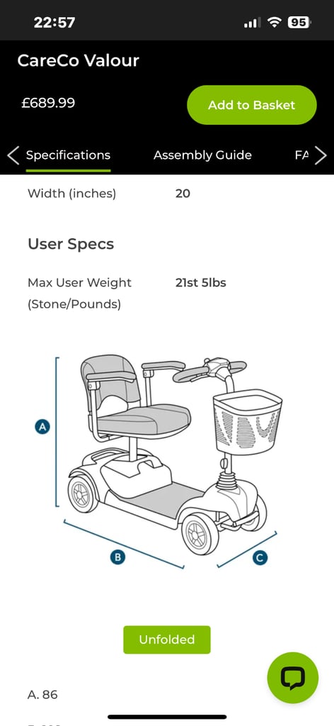 Careco valour mobility scooter cancer research 