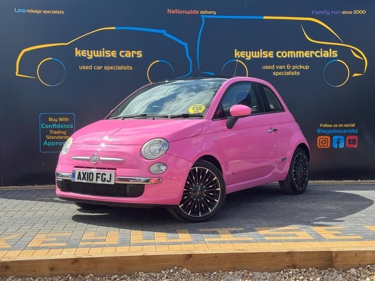 2010 Fiat 500 1.2 Pink Hatchback 3dr Petrol Manual Euro 5 (s/s) (69 bhp) HATCHBACK Petrol Manual