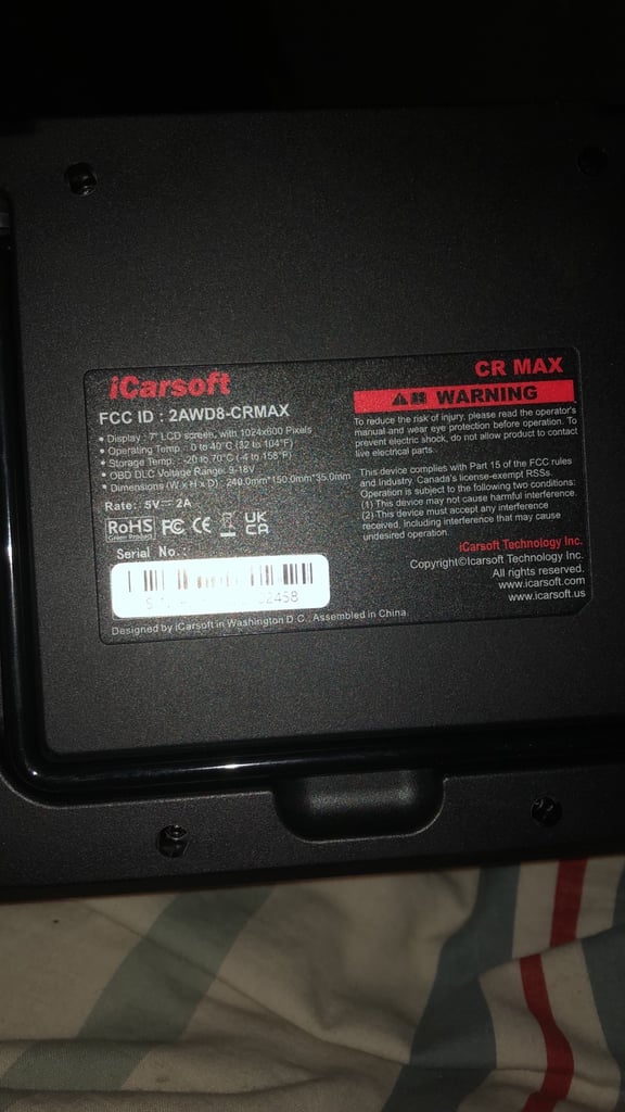 Icarsoft diagnostic machine 
