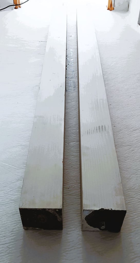 Wooden Porch Posts - Pine & Hardwood for Restoration Works 9.5cm Square x 153cm + 7cm To Peg Point 