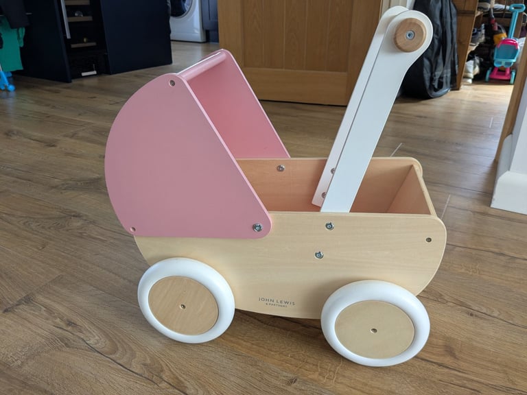 Wooden toy pram