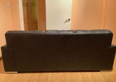 DFS FURNITURE 3-SEATER LEATHER SOFA