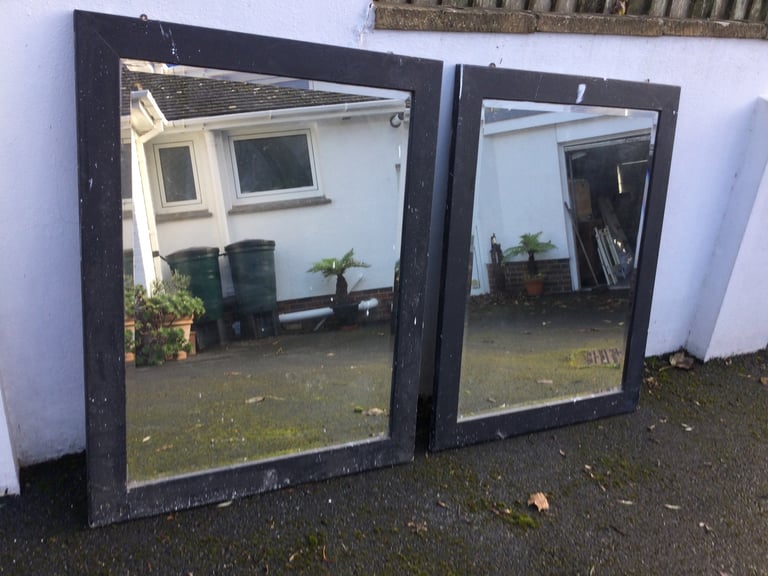 image for 2 large framed mirrors