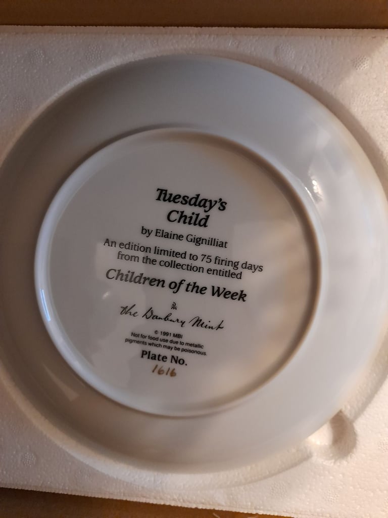 Wall plates 8 Limited Editions by Danbury Mint