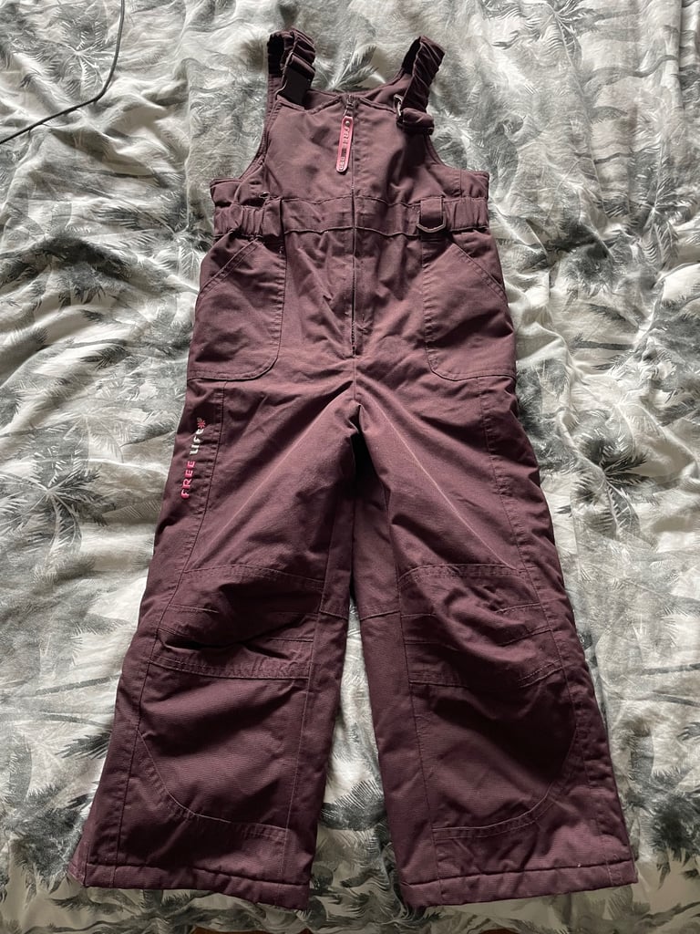 image for Skiing pants salopettes kids 4-5yo