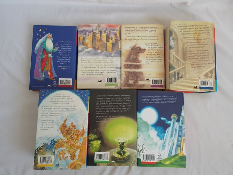 Harry Potter 1 -7 Bloomsbury Book Set Hardback Paperback 1st Editions with publishing Errors (a)