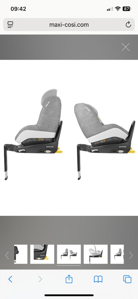Maxi cosi car seat and base with iso fix 