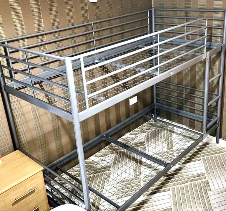 image for Ikea Sparta Metal Bunks Sleeper Cabin Loft Single Bed Frame Kids Child Teenager Landlord Rental B&B 