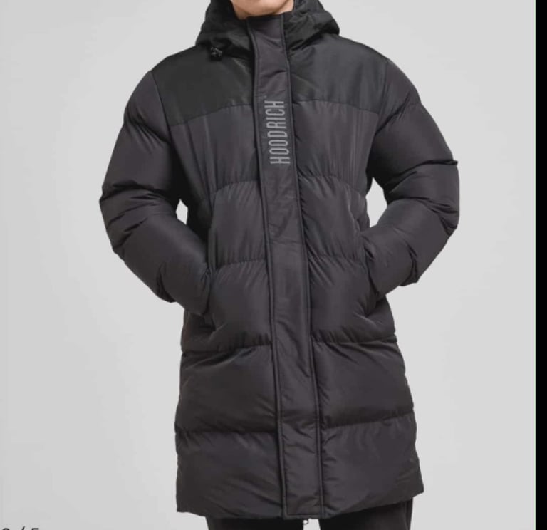 image for Hoodrich large logo men's winter coat size Small brand new