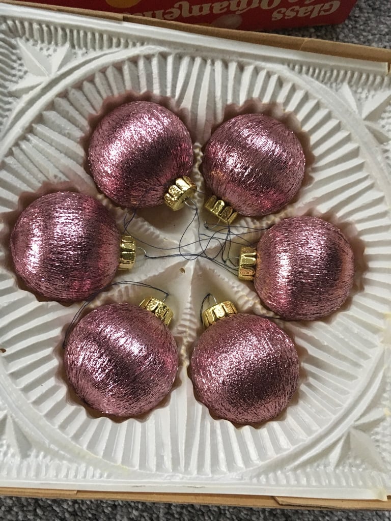 image for Vintage textured baubles. 