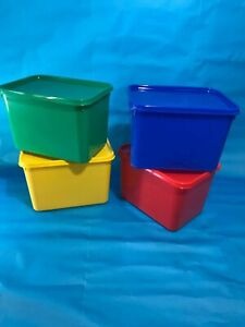 Plastic Food Storage Containers 40 x 4ltr Multi-Colour. Food catering ice cream