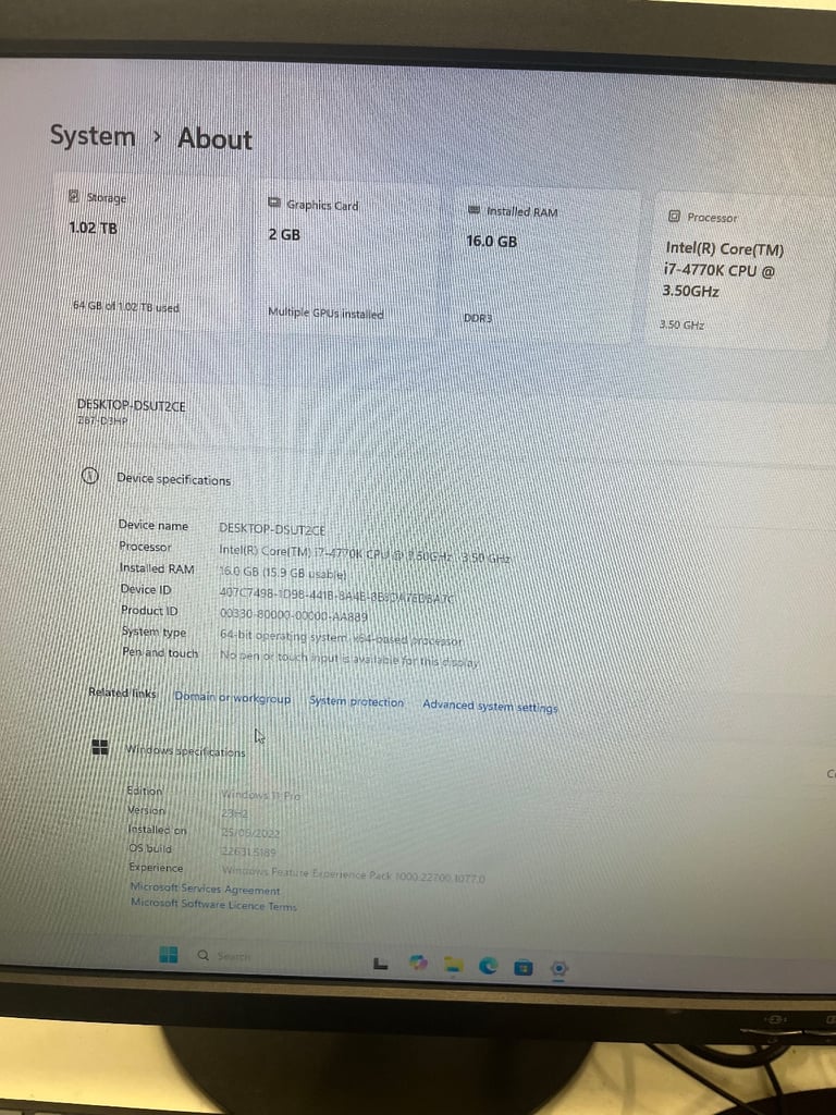 i7 gaming pc with gtx 960 16gb ram ssd and hdd 