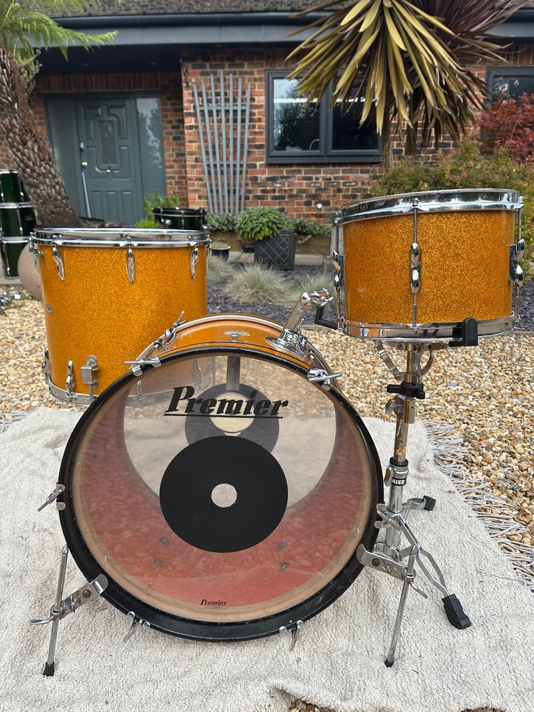 image for 1959 Premier Olympic Drum Kit Gold Glitter *vintage and rare*